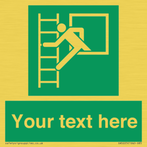 Custom Emergency Escape Ladder Sign